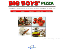 Tablet Screenshot of bigboyspizzaonline.com